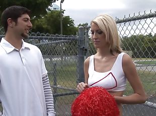 He cums inside the sexy cheerleader and knocks her up