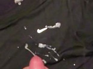 my flatmate doesn't know I used his Gym top to wipe my CUMSHOT ** in slow motion **