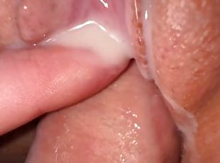 I fucked friend's wife, The creamiest pussy ever and rubbing cumshot