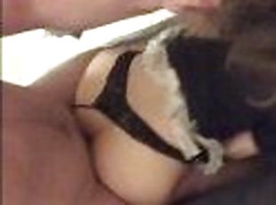 REAL AMATEUR ANAL ORGASM - I secretly fuck my French maid in the ass when my wife was away