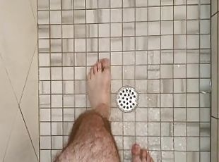 Hairy Legs Get Wet in Shower