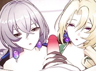 Honkai Star Rail Collection Bronya with mother and Himeko