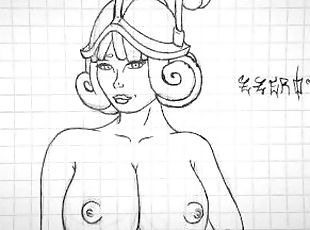 Drawing the musketeer girl ????(N.P.B VOL.2)