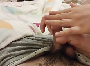 Trapped under mistress' toes with urethral play cumshot