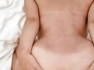 Tanned petite Japanese real amateur with nice ass doggystyled