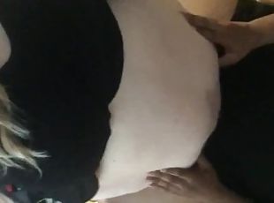 Ssbbw pounds his big black dick with her tummy