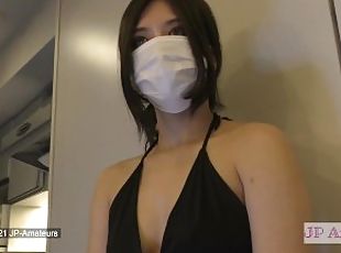 Blowjob by Asian Japanese Sexy Amateur Model in body-hugging clothes 4K