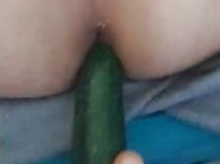 Couple enjoy anal play with cocumber Preview