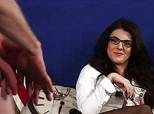 British spex femdom blackmails JOI loser