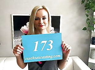 Highly fuckable blonde in casting