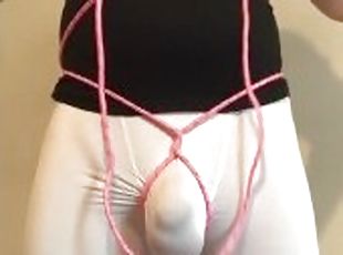 BULGE ROPE BONDAGE - TIED UP Ball-Busting ** TAKE 1 **