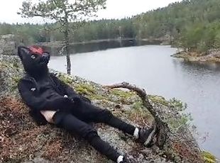 Needy wolfie chill in the forest and give himself a nice fap