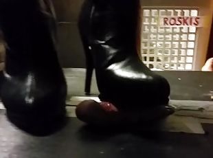 Trampling with boots