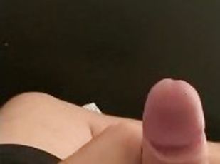Uncut Thick Dick Edging after the Bar