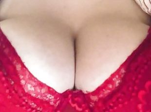 Very horny Huge Natural Tits bouncing and teasing while showing nipple