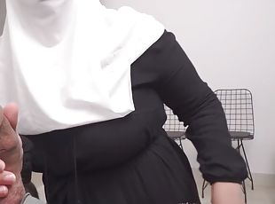 She is SHOCKED!!! Dickflash to a married woman in a hijab in the hospital waiting room