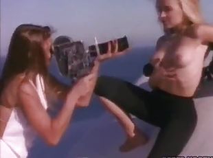 Hot girls film each other masturbating