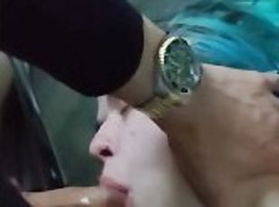 amateur, perempuan-jelita, menghisap-zakar, zakar-besar, pasangan, pov, oral, fetish, hotel, zakar