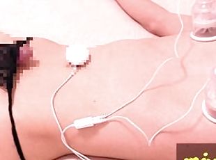 Hentai asian sexy boy nippe masturbation with nipple toys and cum shot by handjob