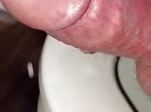 Edging Fail!!! Teasing the tip made me cum on the toilet