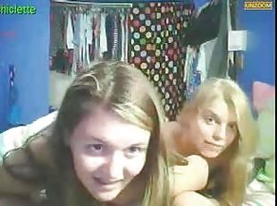 Two Gorgeous Amateur Teens in Lesbian Homemade Video
