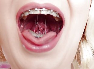 Latex Medical Gloves and Eating Ice Cream (Food Fetish) with Braces (Arya Grander)