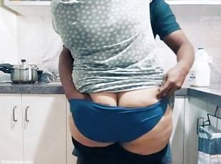 Romantic Indian Couple - Wife's Ass Spanked, fingered and Boobs Squeezed in the Kitchen