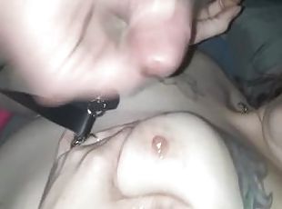 PUSSY PUMP BOUND WIFE EAT HIS CUM OFF TITS