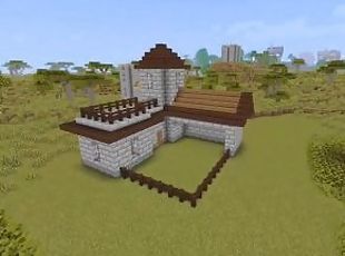 How to build a medieval stable house in Minecraft