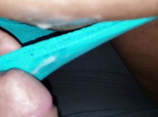 Slow motion on his wifes panties