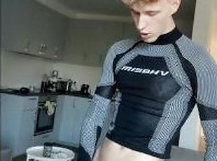 Smooth blonde teen boy jakob shows his hard cock