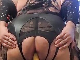 BBW Crossdresser Riding Toy