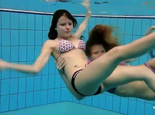 Katka and Kristy underwater - hot girls